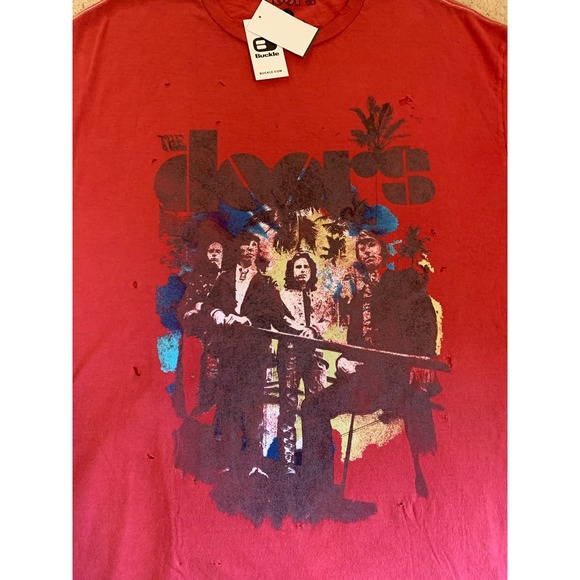 NWT Buckle The Doors Red Graphic Tee - Picture 2 of 6
